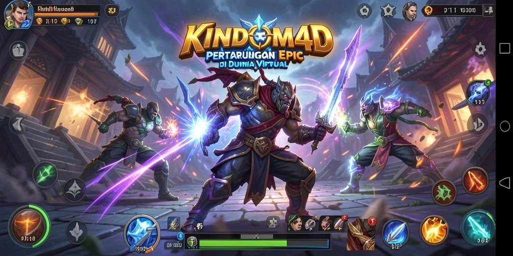 Tampilan gameplay seru dengan pertarungan yang intens.