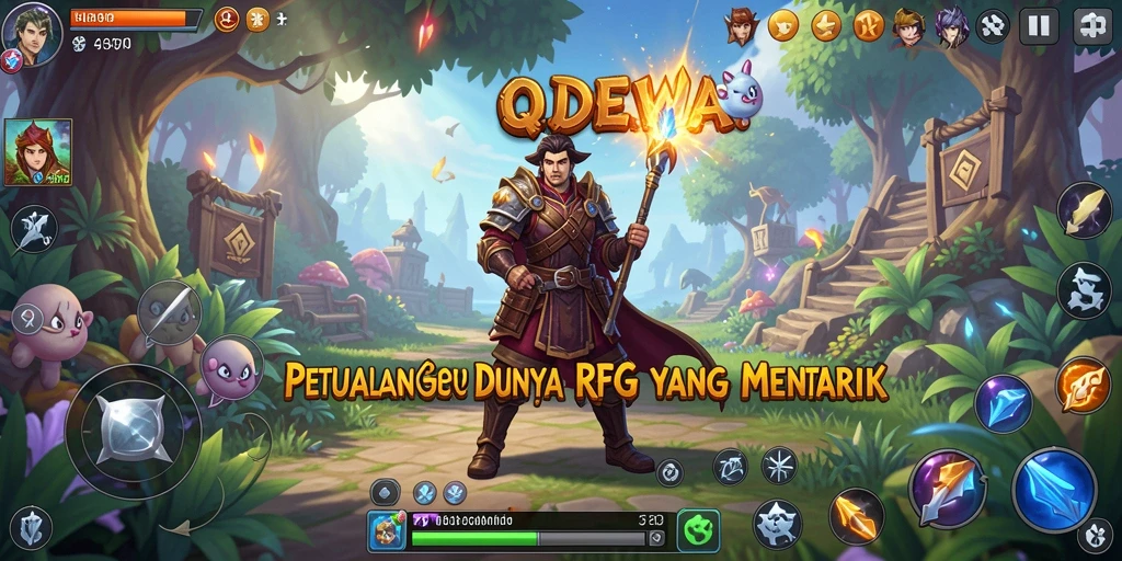 Screenshot menampilkan aksi seru dalam permainan RPG QQDEWA.